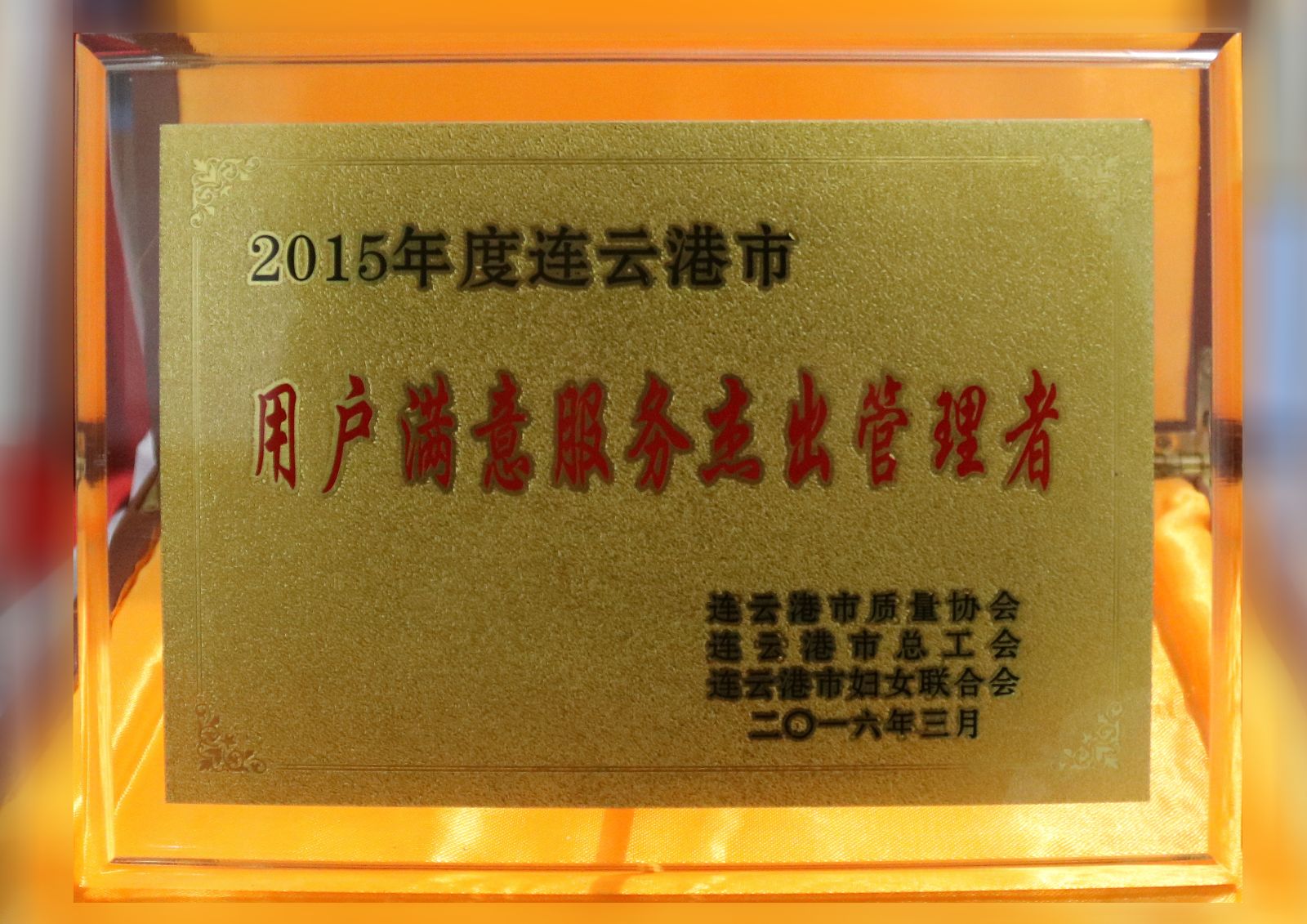 公交新浦公司朱華麗同志榮獲“2015年連云港市用戶滿意服務(wù)杰出管理者”稱號