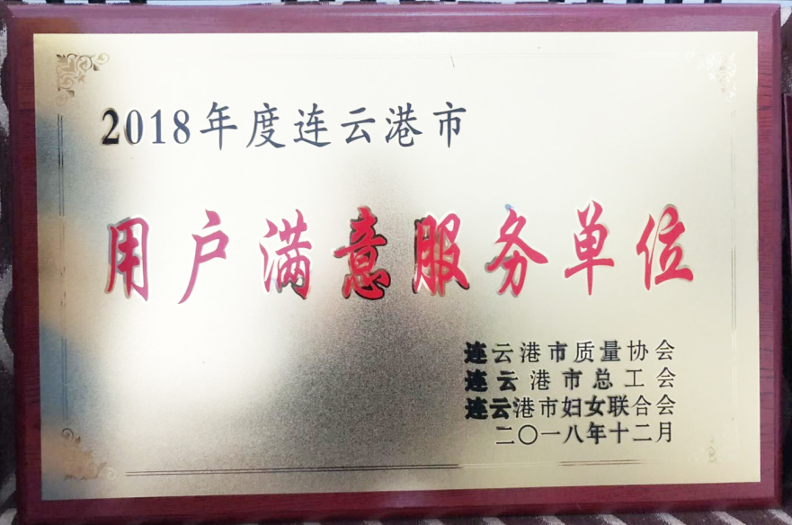 公交集團(tuán)榮獲“2018年度連云港市用戶滿意服務(wù)單位”榮譽(yù)稱號(hào)